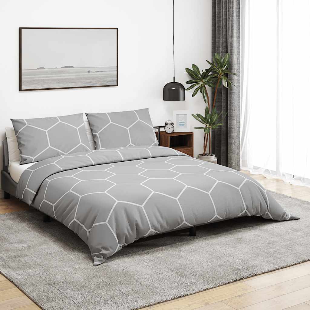 Dekbedovertrekset 200x200 cm katoen grijs is nu te koop bij PeponiXL, paradijselijk wonen!