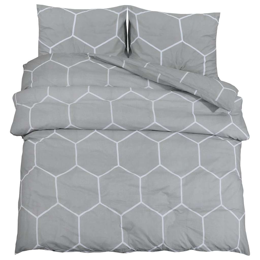 Dekbedovertrekset 240x220 cm katoen grijs is nu te koop bij PeponiXL, paradijselijk wonen!