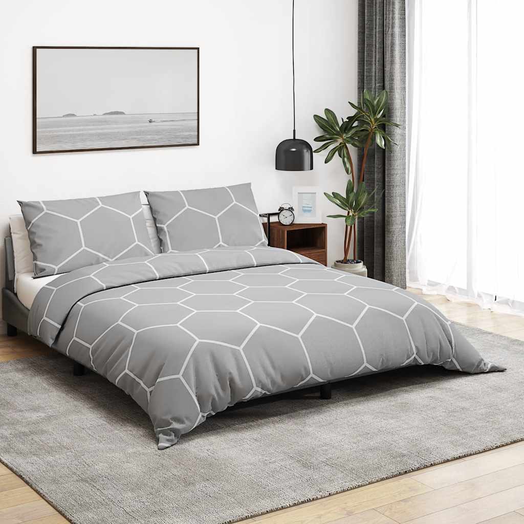Dekbedovertrekset 140x200 cm katoen grijs is nu te koop bij PeponiXL, paradijselijk wonen!