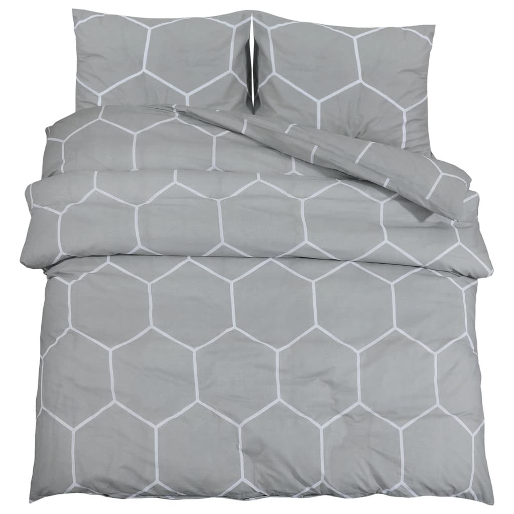Dekbedovertrekset 200x200 cm katoen grijs is nu te koop bij PeponiXL, paradijselijk wonen!