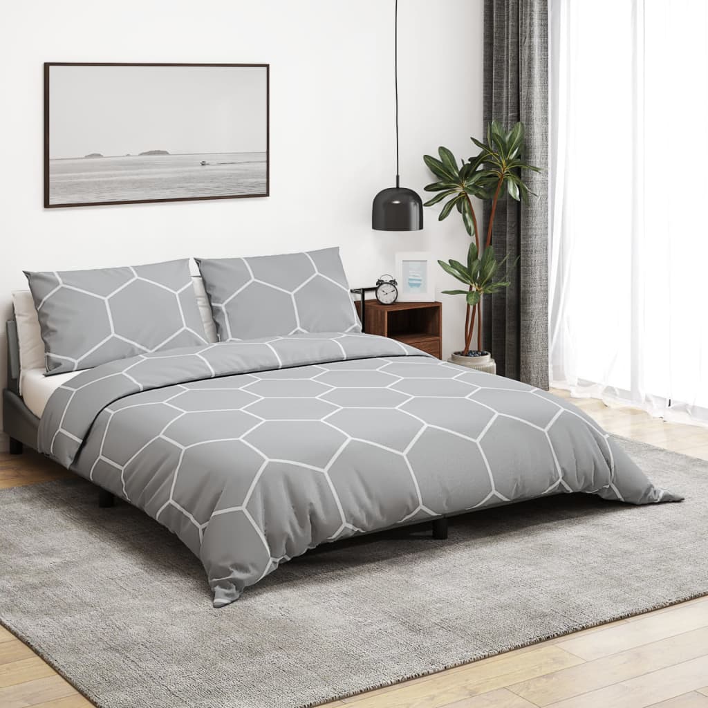 Dekbedovertrekset 260x240 cm katoen grijs is nu te koop bij PeponiXL, paradijselijk wonen!