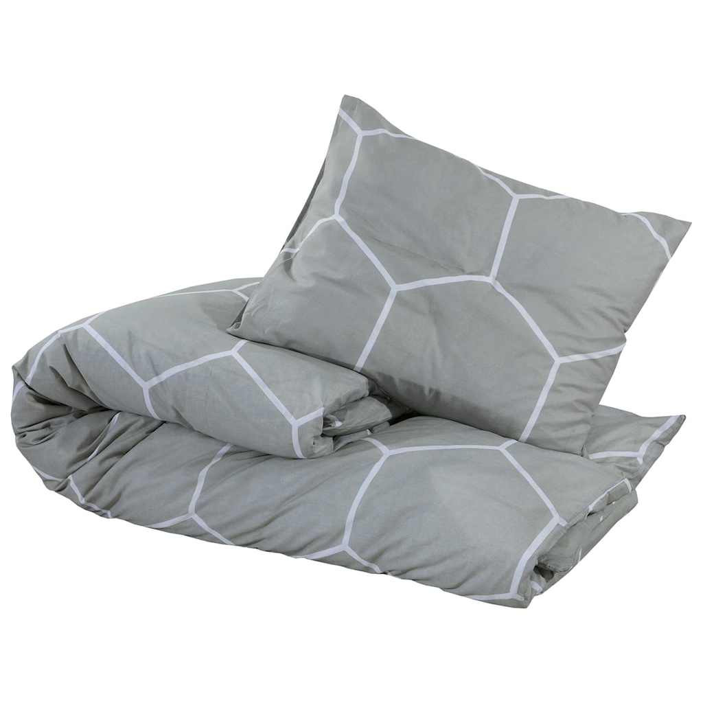Dekbedovertrekset 155x220 cm katoen grijs is nu te koop bij PeponiXL, paradijselijk wonen!