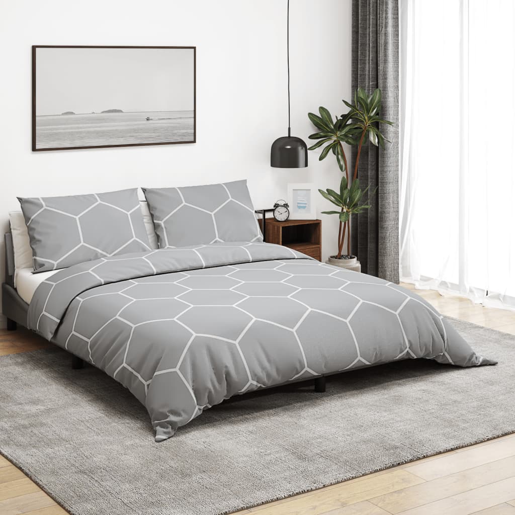 Dekbedovertrekset 200x200 cm katoen grijs is nu te koop bij PeponiXL, paradijselijk wonen!