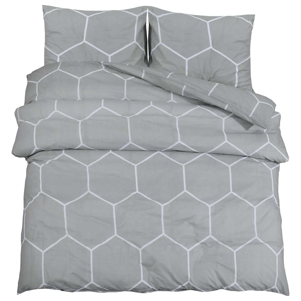 Dekbedovertrekset 200x200 cm katoen grijs is nu te koop bij PeponiXL, paradijselijk wonen!