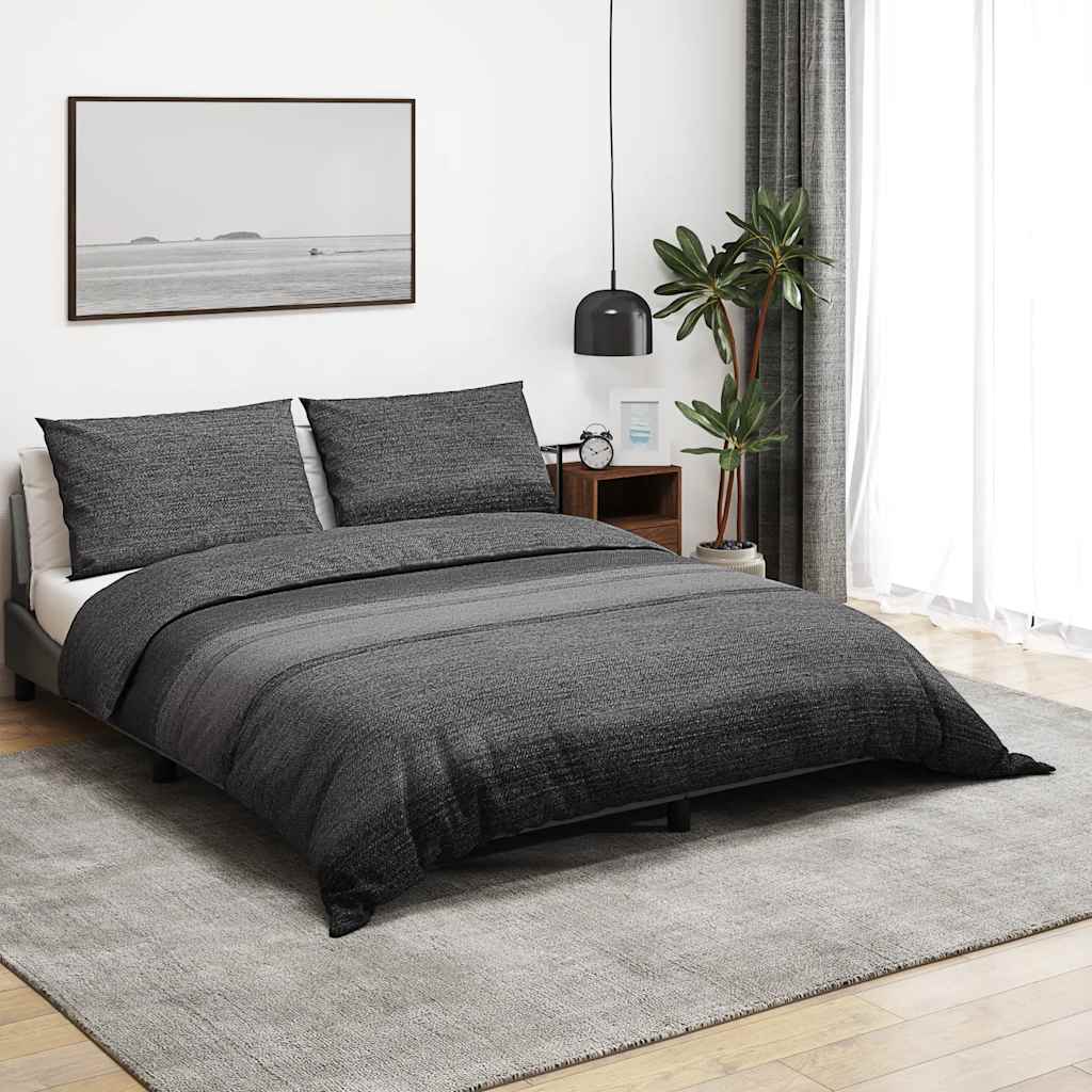 Dekbedovertrekset 200x200 cm katoen donkergrijs is nu te koop bij PeponiXL, paradijselijk wonen!