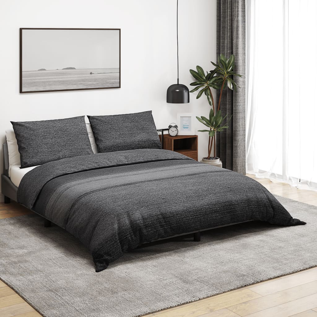 Dekbedovertrekset 220x240 cm katoen donkergrijs is nu te koop bij PeponiXL, paradijselijk wonen!