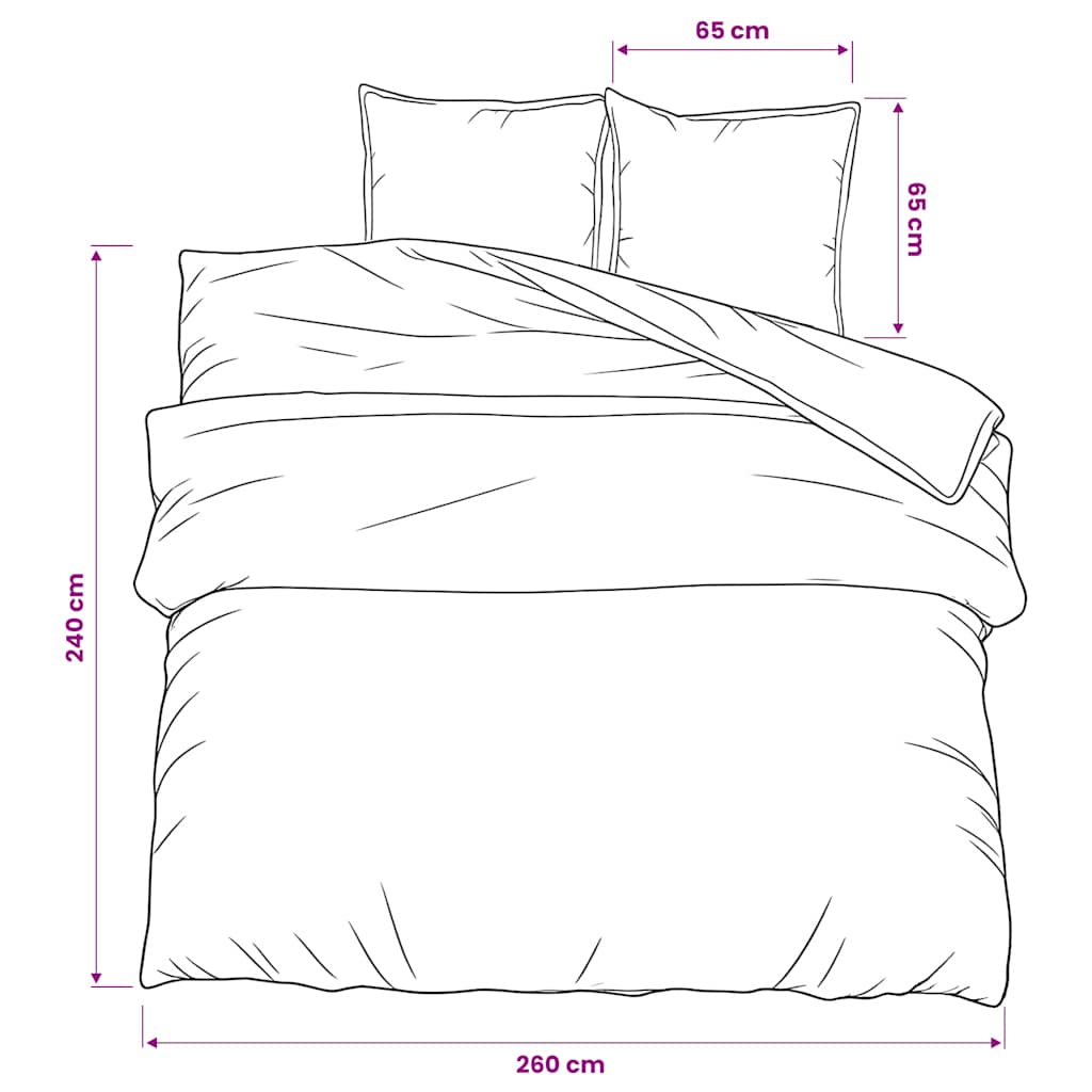 Dekbedovertrekset 260x240 cm katoen donkergrijs is nu te koop bij PeponiXL, paradijselijk wonen!