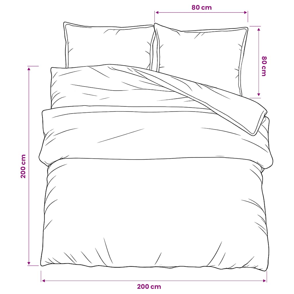Dekbedovertrekset 200x200 cm katoen donkergrijs is nu te koop bij PeponiXL, paradijselijk wonen!