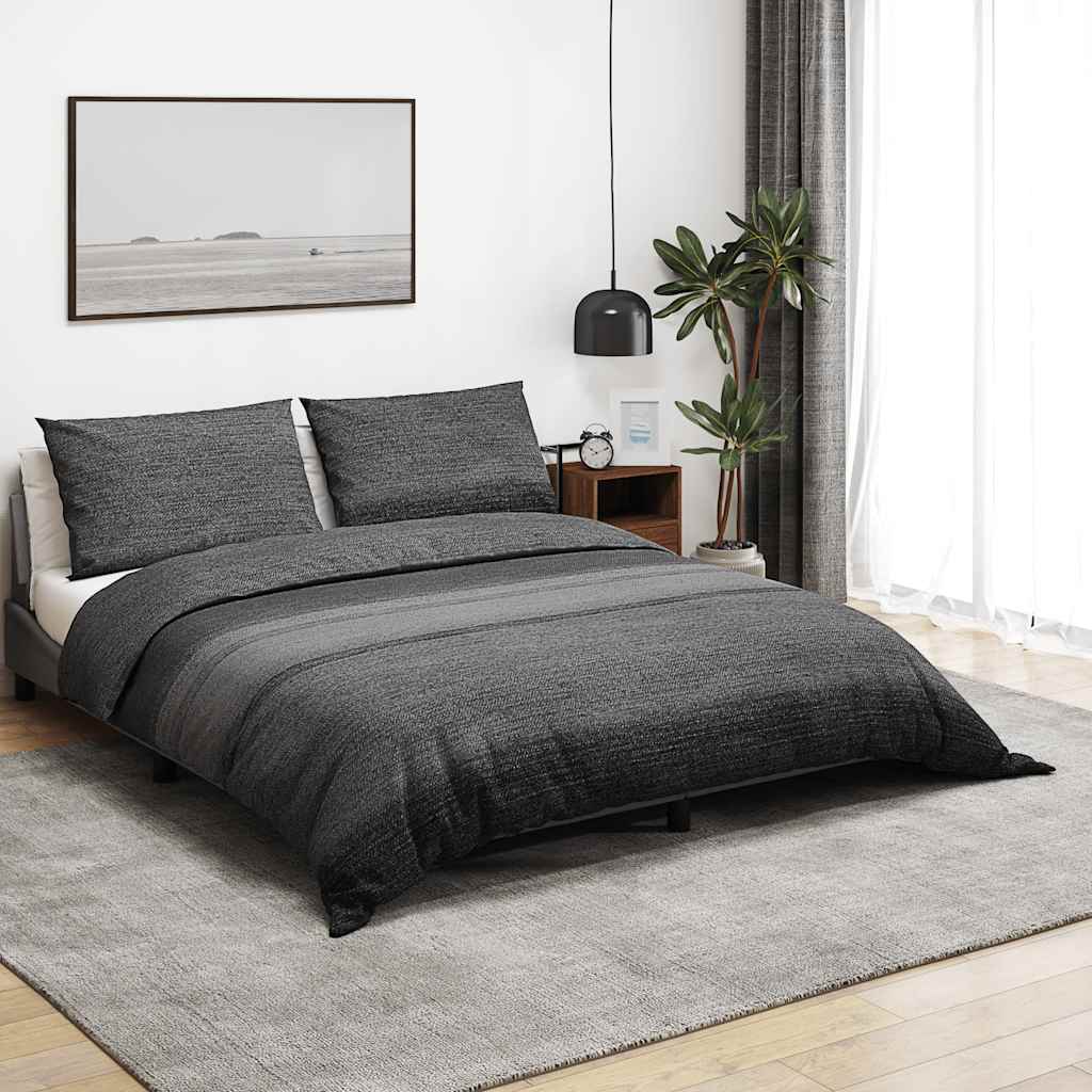 Dekbedovertrekset 200x220 cm katoen donkergrijs is nu te koop bij PeponiXL, paradijselijk wonen!