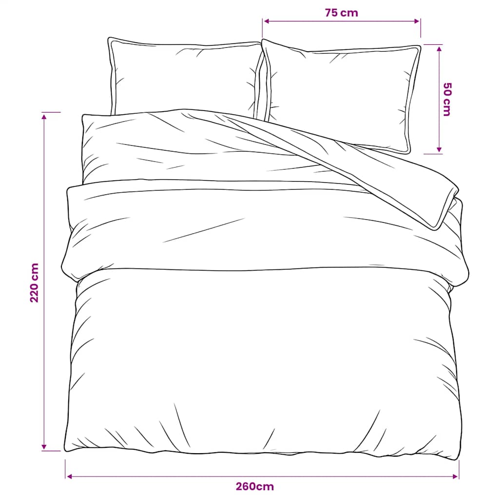 Dekbedovertrekset 260x220 cm katoen donkergrijs is nu te koop bij PeponiXL, paradijselijk wonen!