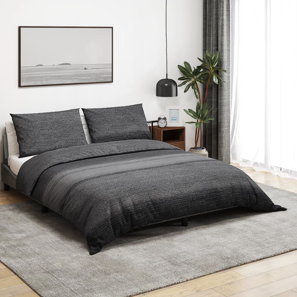 Dekbedovertrekset 260x220 cm katoen donkergrijs is nu te koop bij PeponiXL, paradijselijk wonen!