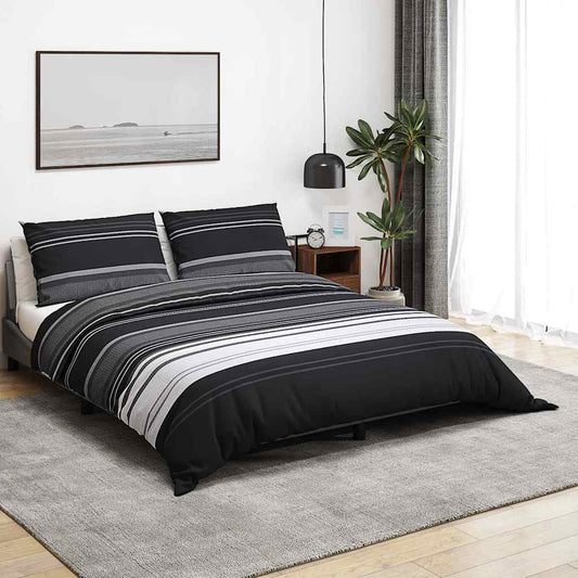 Dekbedovertrekset 140x200 cm katoen zwart en wit is nu te koop bij PeponiXL, paradijselijk wonen!