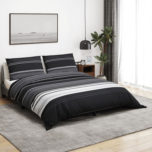 Dekbedovertrekset 240x220 cm katoen zwart en wit is nu te koop bij PeponiXL, paradijselijk wonen!