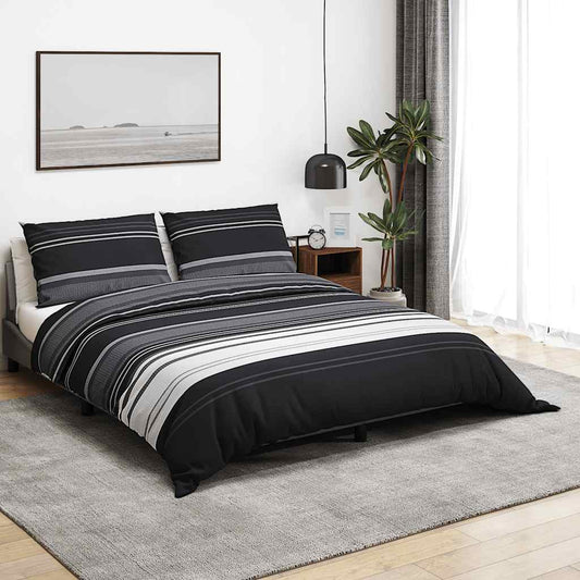 Dekbedovertrekset 135x200 cm katoen zwart en wit is nu te koop bij PeponiXL, paradijselijk wonen!