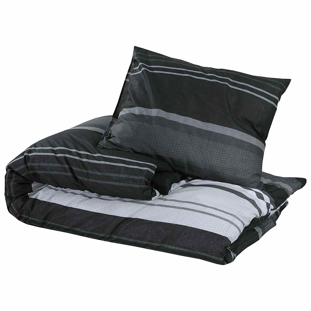 Dekbedovertrekset 155x220 cm katoen zwart en wit is nu te koop bij PeponiXL, paradijselijk wonen!