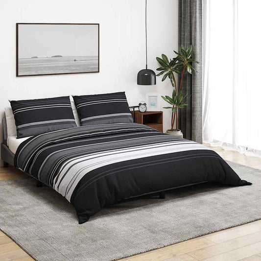 Dekbedovertrekset 200x200 cm katoen zwart en wit is nu te koop bij PeponiXL, paradijselijk wonen!