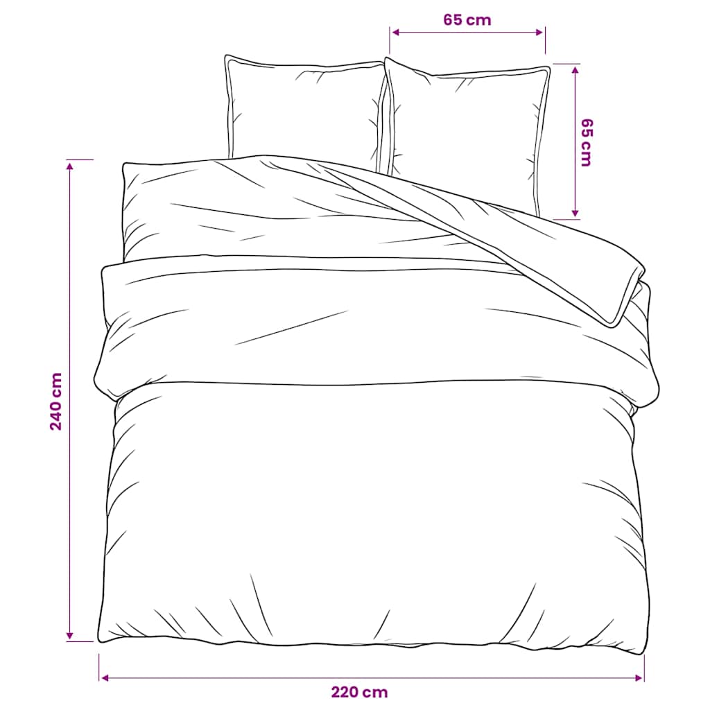 Dekbedovertrekset 220x240 cm katoen roze is nu te koop bij PeponiXL, paradijselijk wonen!