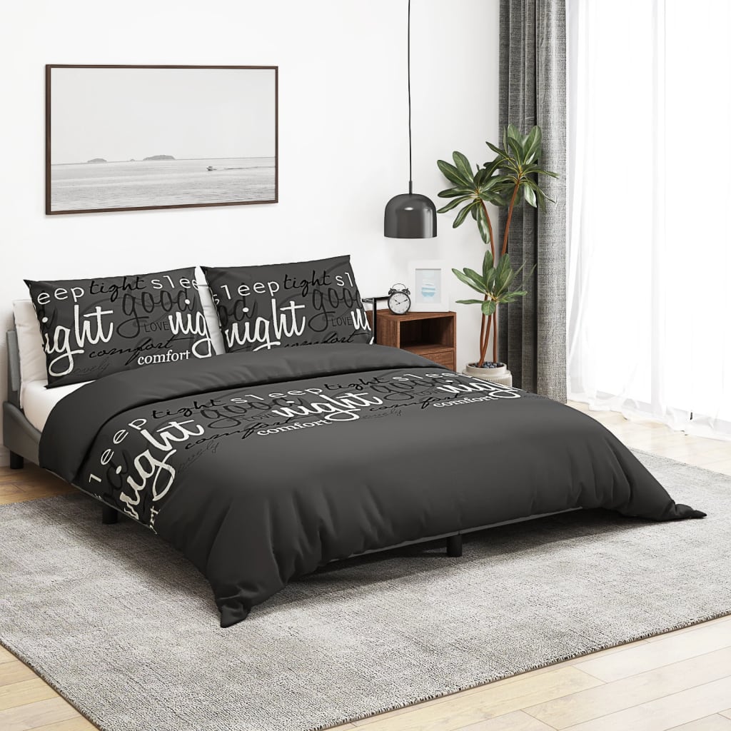 Dekbedovertrekset 220x240 cm katoen zwart is nu te koop bij PeponiXL, paradijselijk wonen!