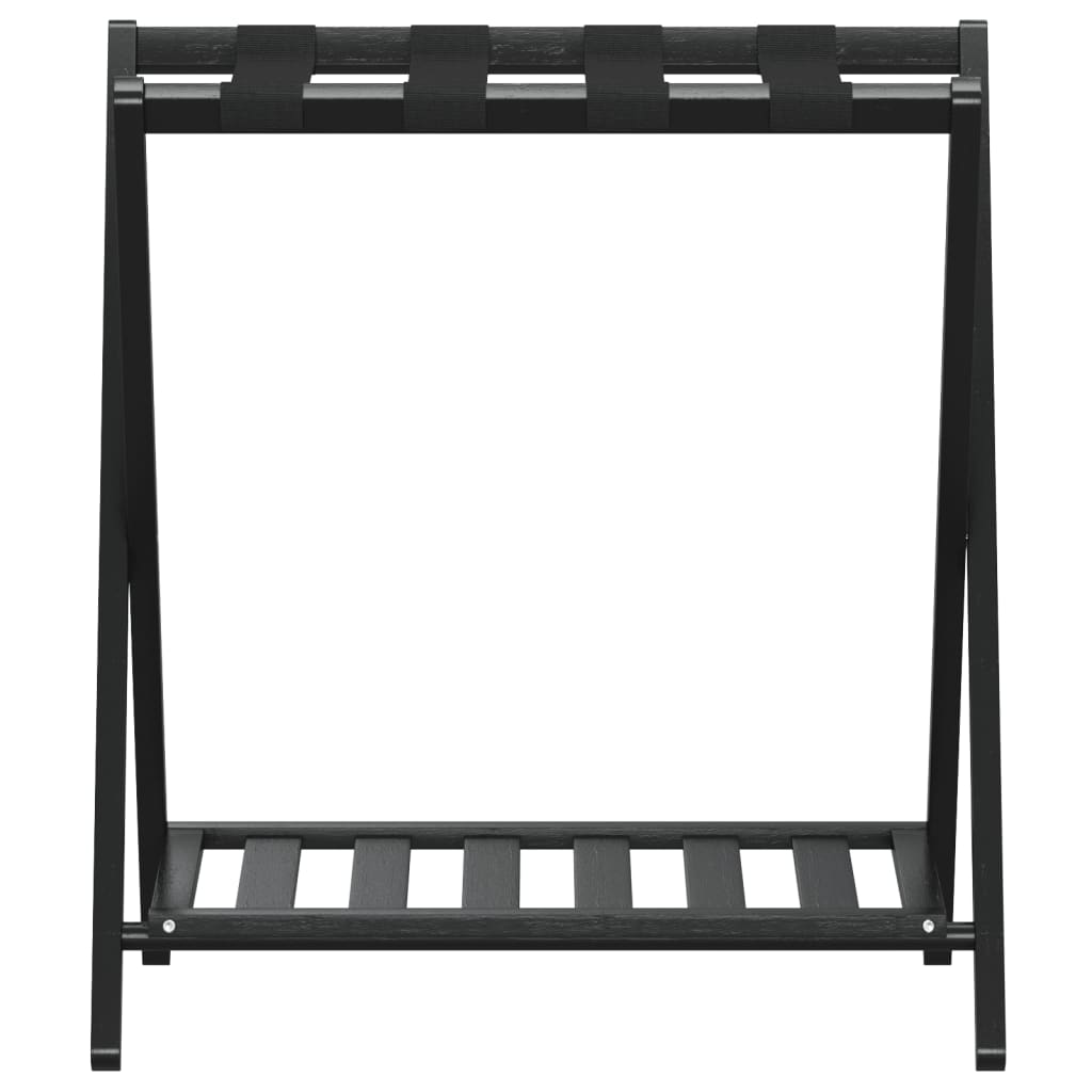 Bagagerek 68x38x58 cm bamboe zwart is nu te koop bij PeponiXL, paradijselijk wonen!