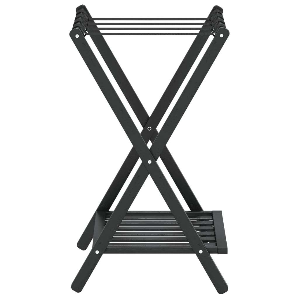 Bagagerek 68x38x58 cm bamboe zwart is nu te koop bij PeponiXL, paradijselijk wonen!