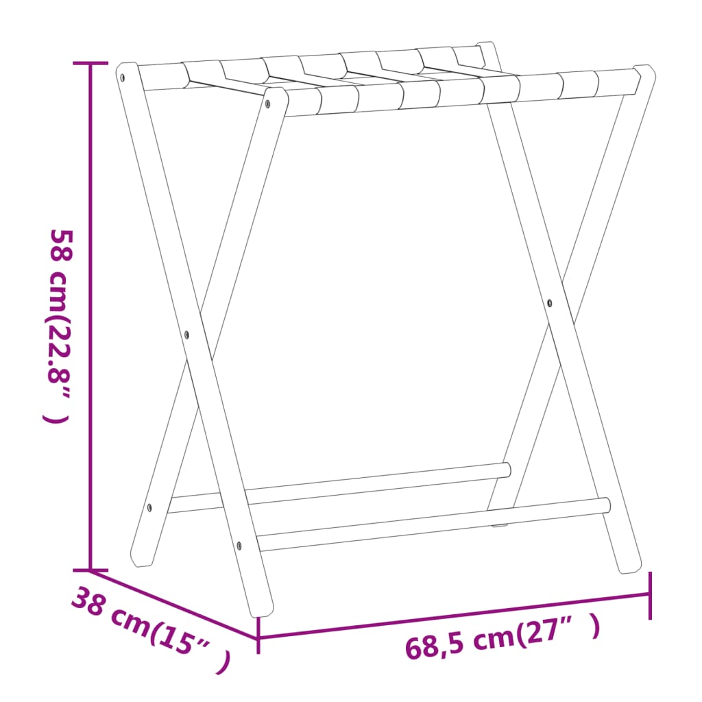 Bagagerek 68,5x38x58 cm bamboe is nu te koop bij PeponiXL, paradijselijk wonen!