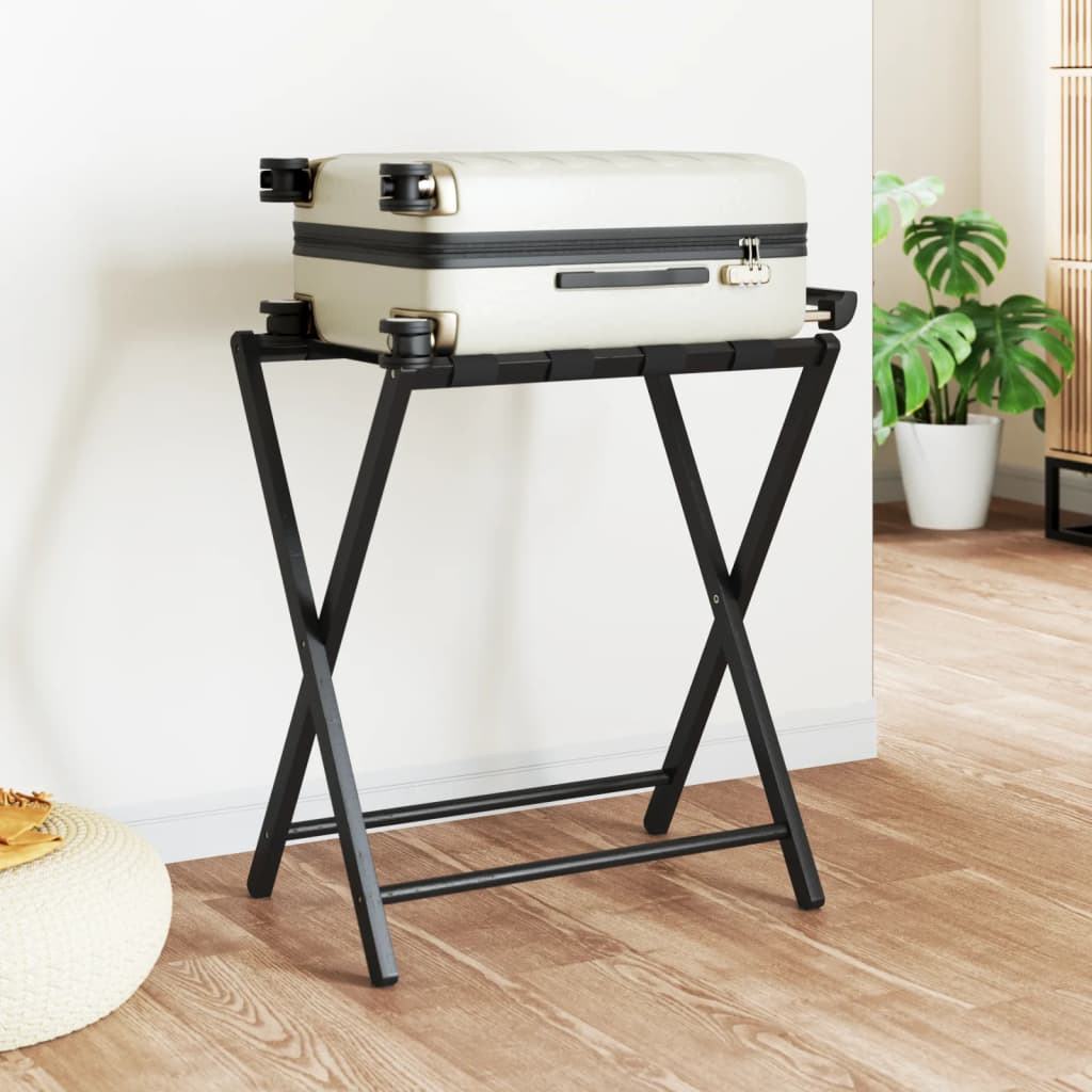 Bagagerek 68,5x38x58 cm bamboe zwart is nu te koop bij PeponiXL, paradijselijk wonen!