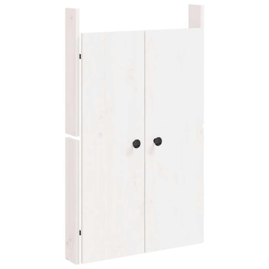Kastdeurtjes voor buitenkeuken MEPPEL 2 st 50x9x82 cm grenenhout wit is nu te koop bij PeponiXL, paradijselijk wonen!