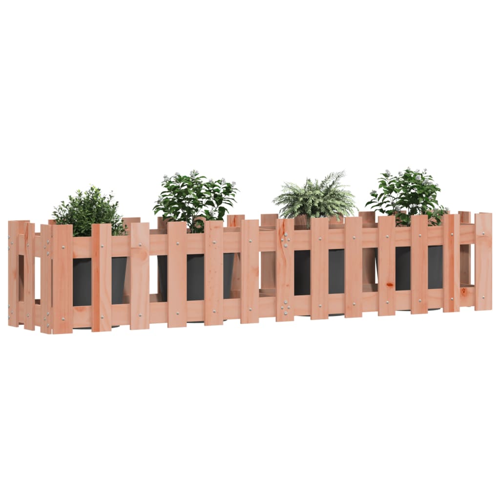 Plantenbak verhoogd hekontwerp 150x30x30 cm massief douglashout is nu te koop bij PeponiXL, paradijselijk wonen!