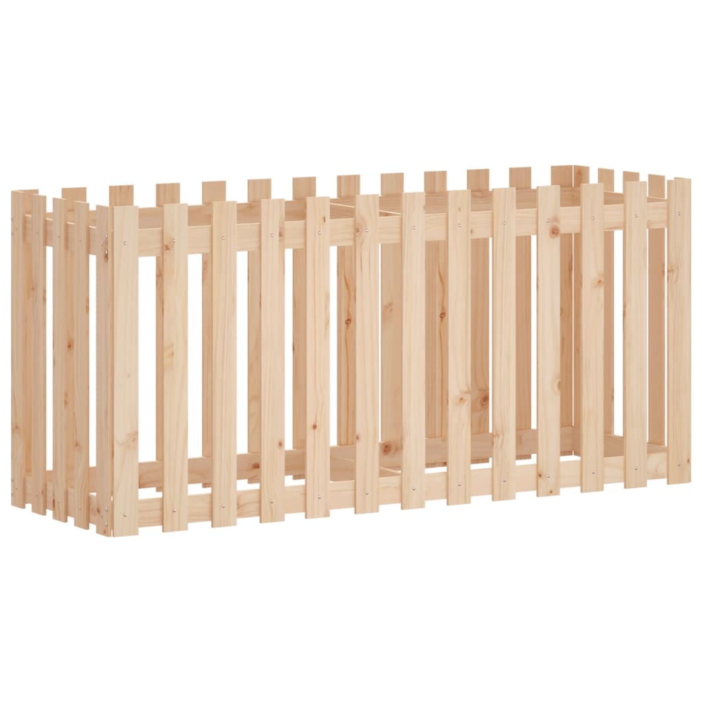 Plantenbak verhoogd met hekontwerp 150x50x70 cm grenenhout is nu te koop bij PeponiXL, paradijselijk wonen!