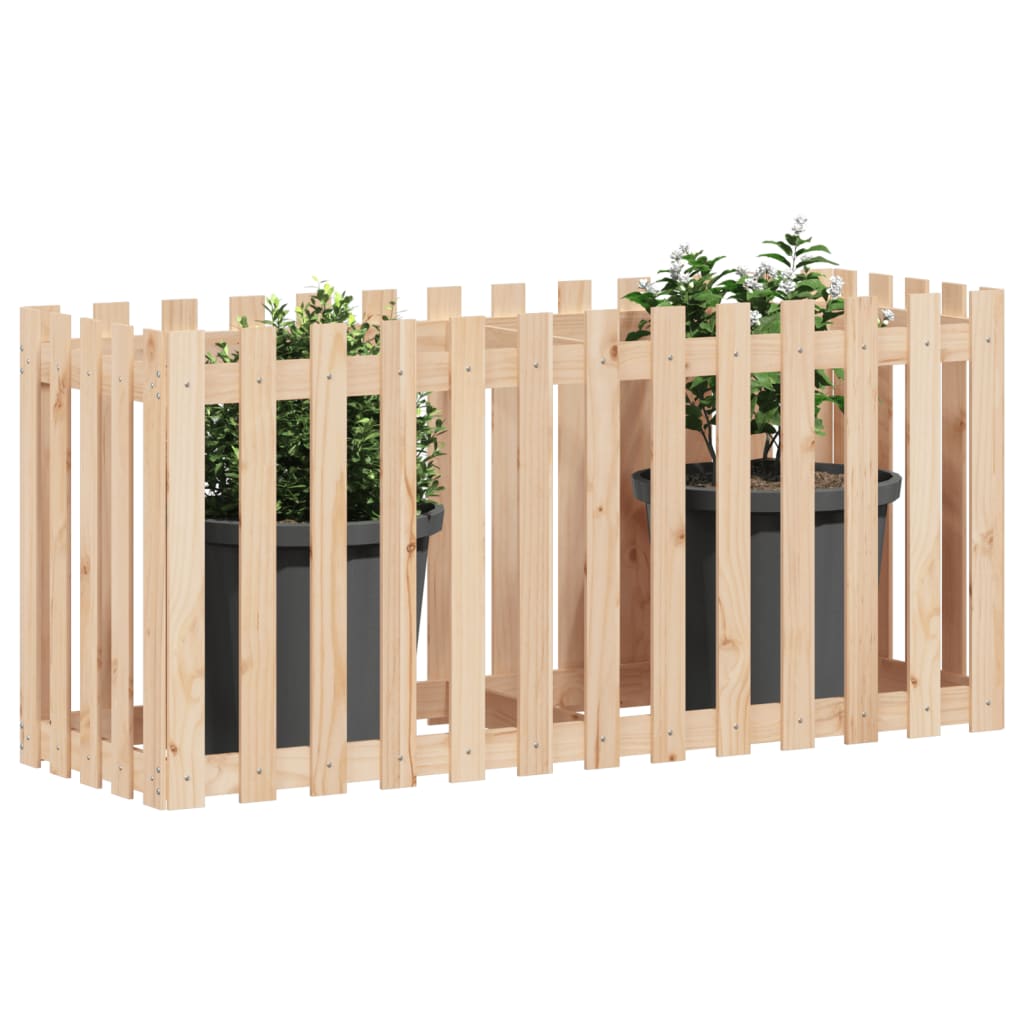 Plantenbak verhoogd met hekontwerp 150x50x70 cm grenenhout is nu te koop bij PeponiXL, paradijselijk wonen!
