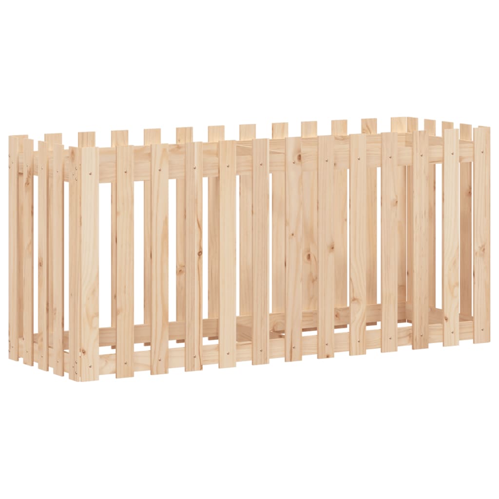 Plantenbak verhoogd met hekontwerp 150x50x70 cm grenenhout is nu te koop bij PeponiXL, paradijselijk wonen!