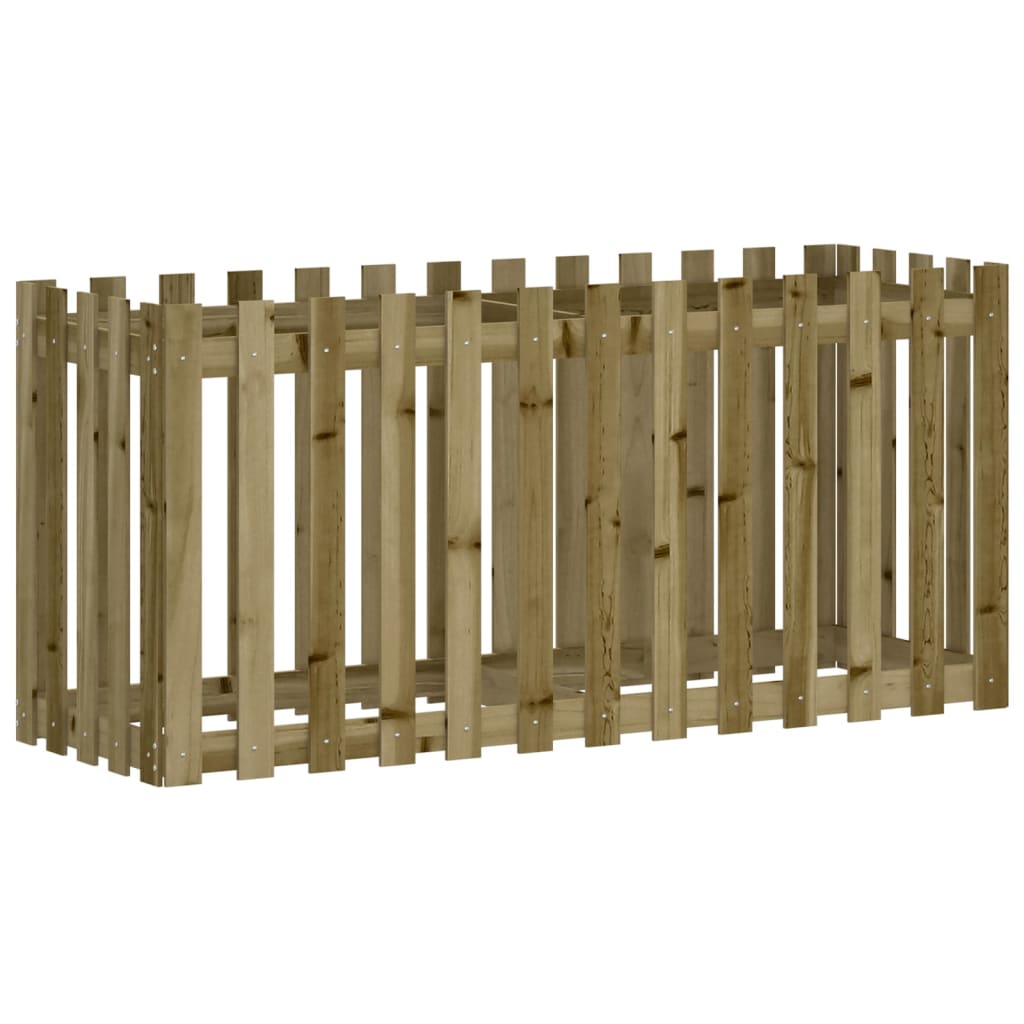 Plantenbak verhoogd hekontwerp 150x50x70 cm geïmpregneerd hout is nu te koop bij PeponiXL, paradijselijk wonen!
