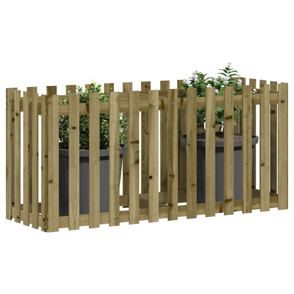 Plantenbak verhoogd hekontwerp 150x50x70 cm geïmpregneerd hout is nu te koop bij PeponiXL, paradijselijk wonen!