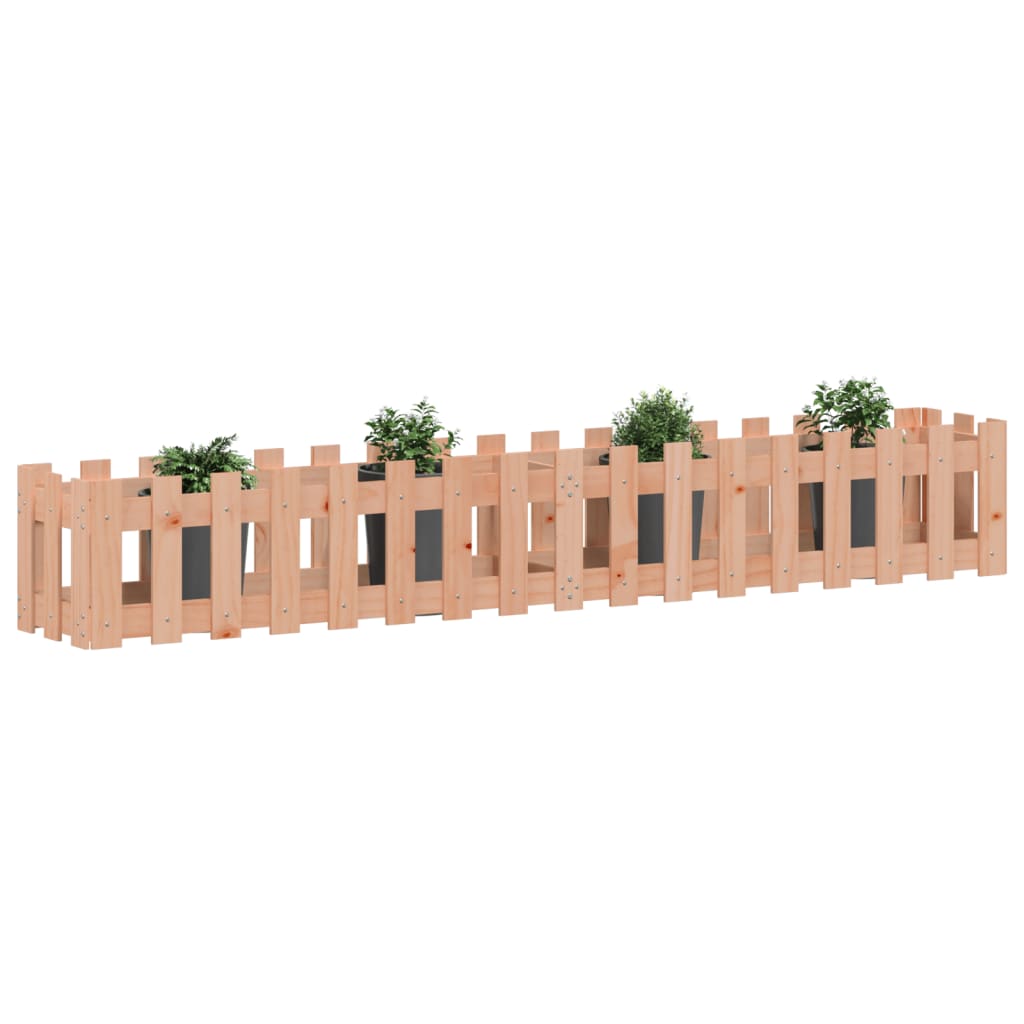 Plantenbak verhoogd hekontwerp 200x30x30 cm massief douglashout is nu te koop bij PeponiXL, paradijselijk wonen!