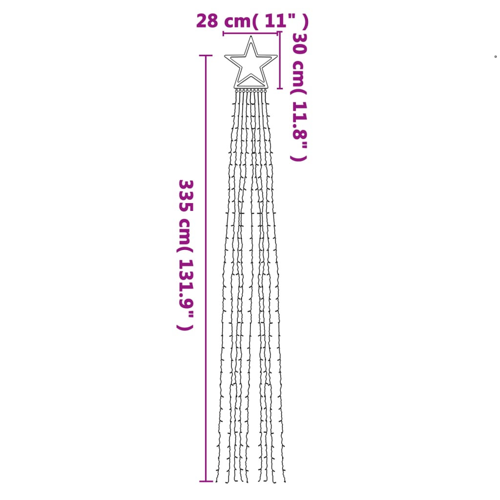 Kerstboomverlichting 320 kleurrijke LED's 375 cm is nu te koop bij PeponiXL, paradijselijk wonen!