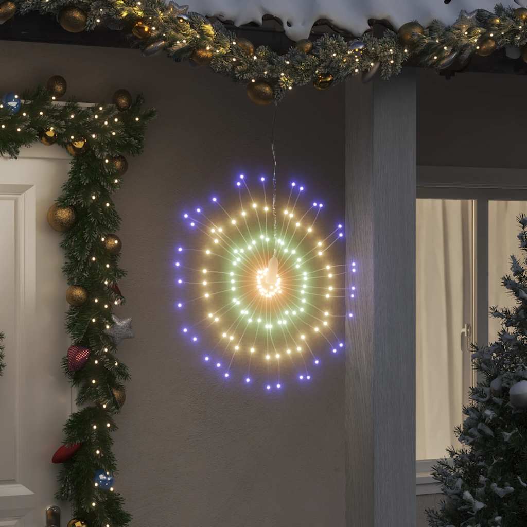 Kerstverlichting vuurwerk 4 st 140 meerkleurige LED's 17 cm is nu te koop bij PeponiXL, paradijselijk wonen!
