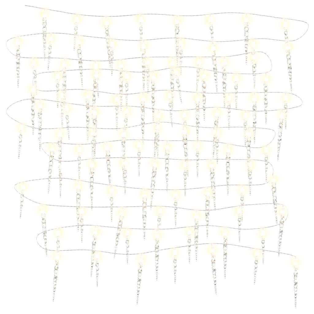 Kerst IJspegellamp 100 LED's Warm Wit 10 m Acryl PVC is nu te koop bij PeponiXL, paradijselijk wonen!