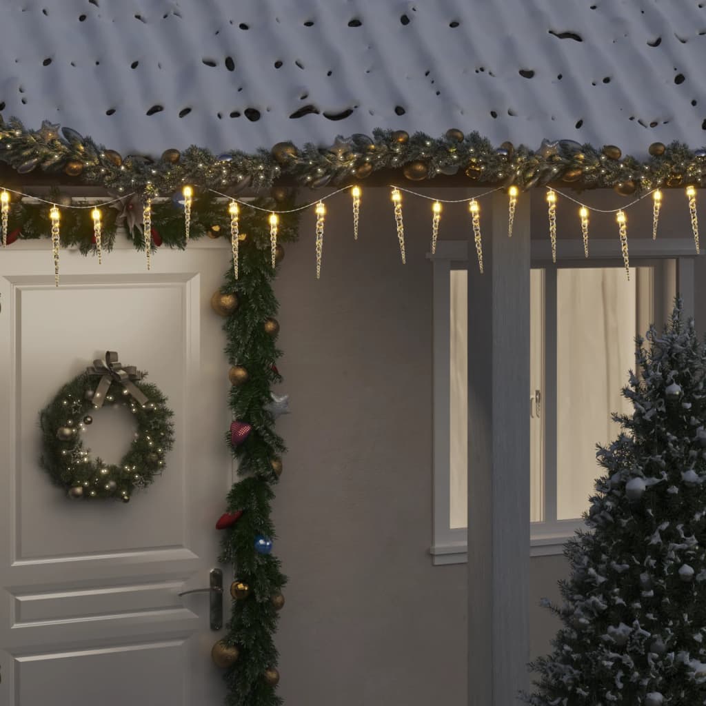 Kerst IJspegellamp 100 LED's Warm Wit 10 m Acryl PVC is nu te koop bij PeponiXL, paradijselijk wonen!