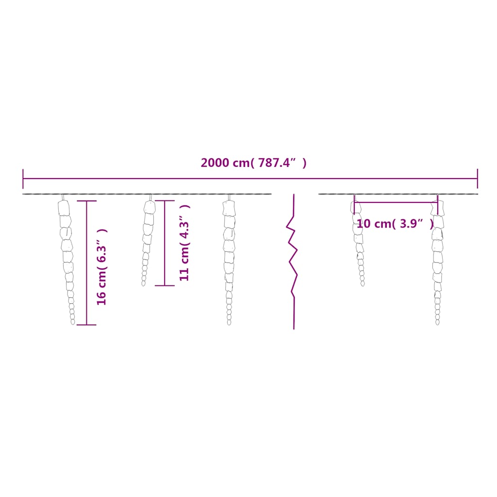 Kerstverlichting ijspegels 200 blauwe LED's 20 m acryl PVC is nu te koop bij PeponiXL, paradijselijk wonen!