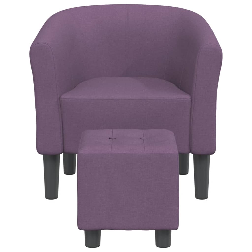 Kuipstoel met voetenbank stof paars is nu te koop bij PeponiXL, paradijselijk wonen!