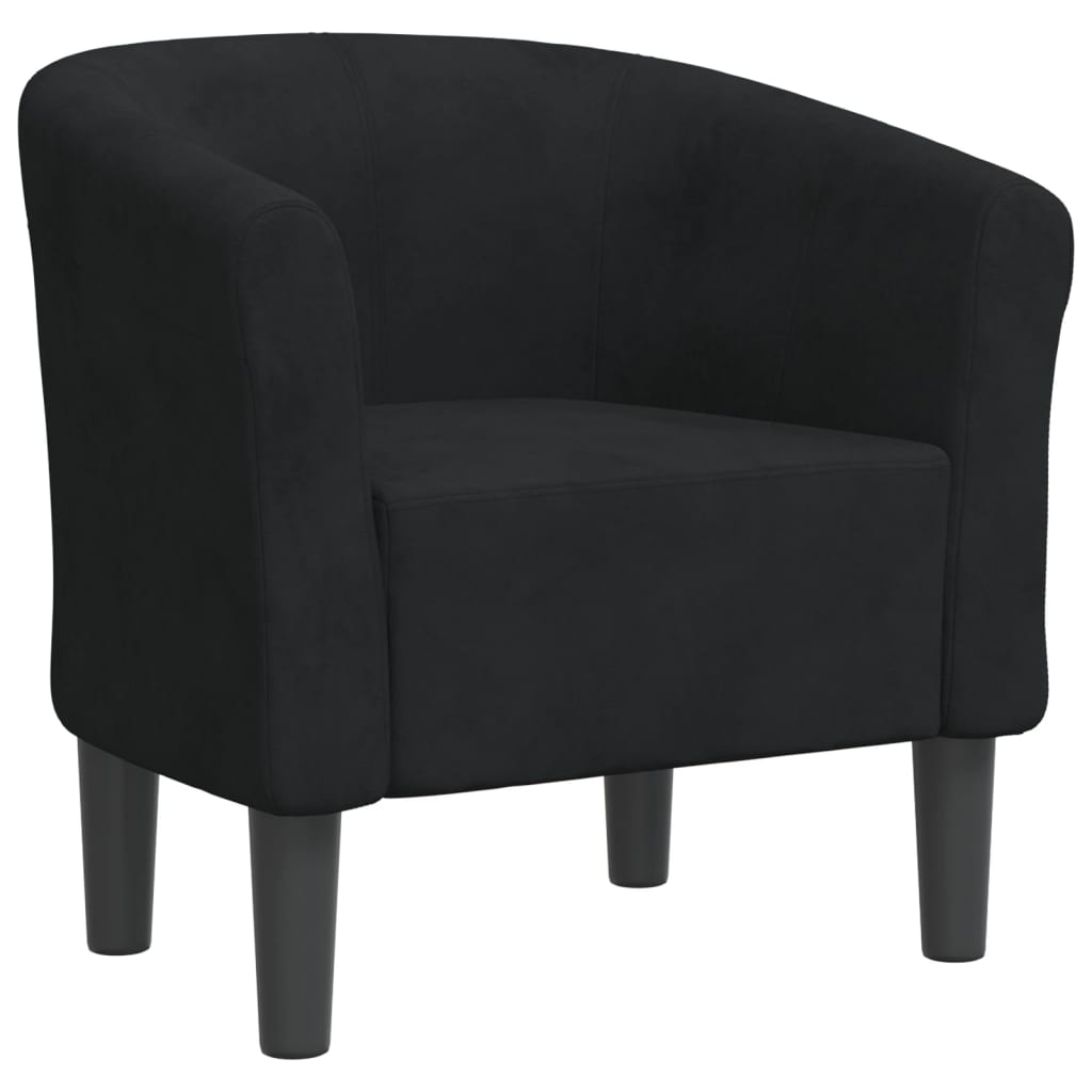 Kuipstoel fluweel zwart is nu te koop bij PeponiXL, paradijselijk wonen!