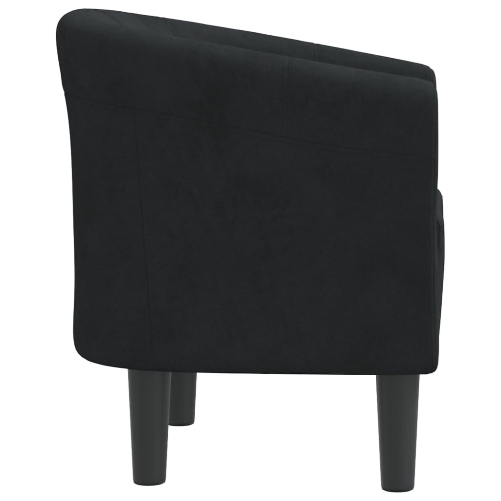 Kuipstoel fluweel zwart is nu te koop bij PeponiXL, paradijselijk wonen!