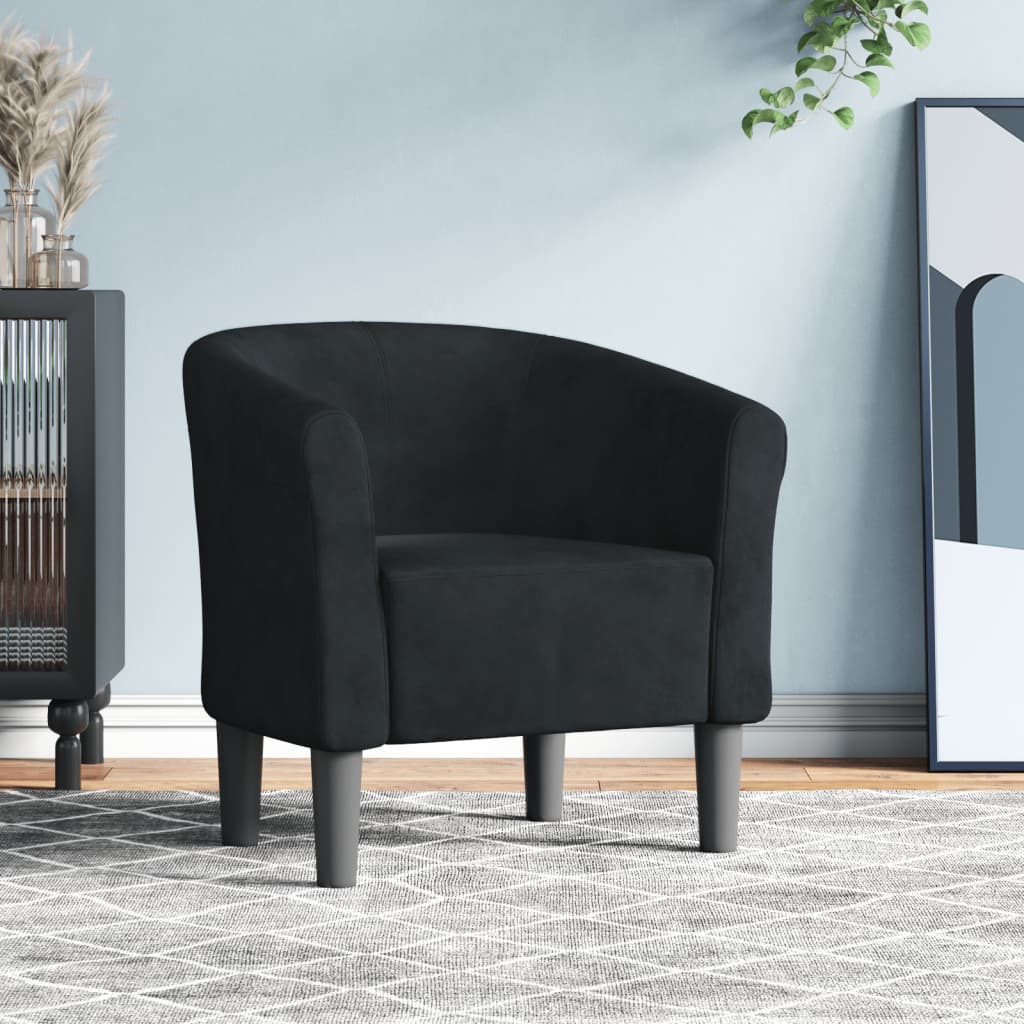 Kuipstoel fluweel zwart is nu te koop bij PeponiXL, paradijselijk wonen!