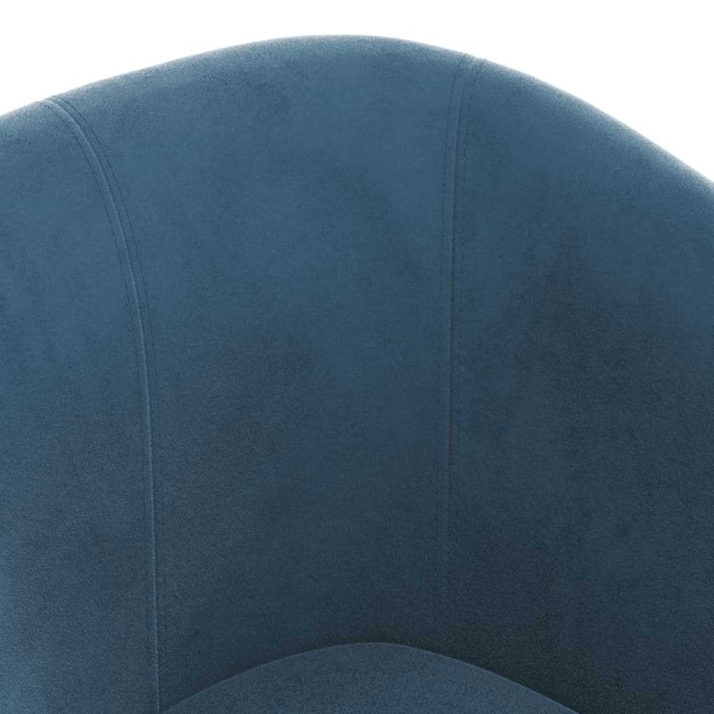 Kuipstoel met voetenbank fluweel donkerblauw is nu te koop bij PeponiXL, paradijselijk wonen!