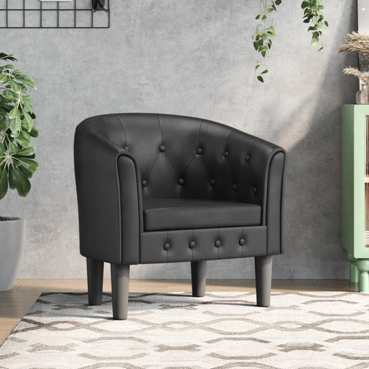 Kuipstoel kunstleer zwart is nu te koop bij PeponiXL, paradijselijk wonen!
