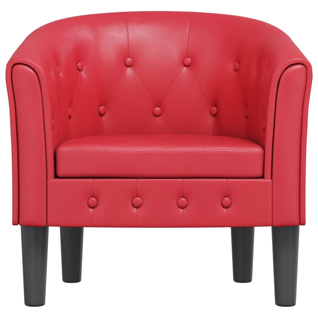 Kuipstoel kunstleer rood is nu te koop bij PeponiXL, paradijselijk wonen!