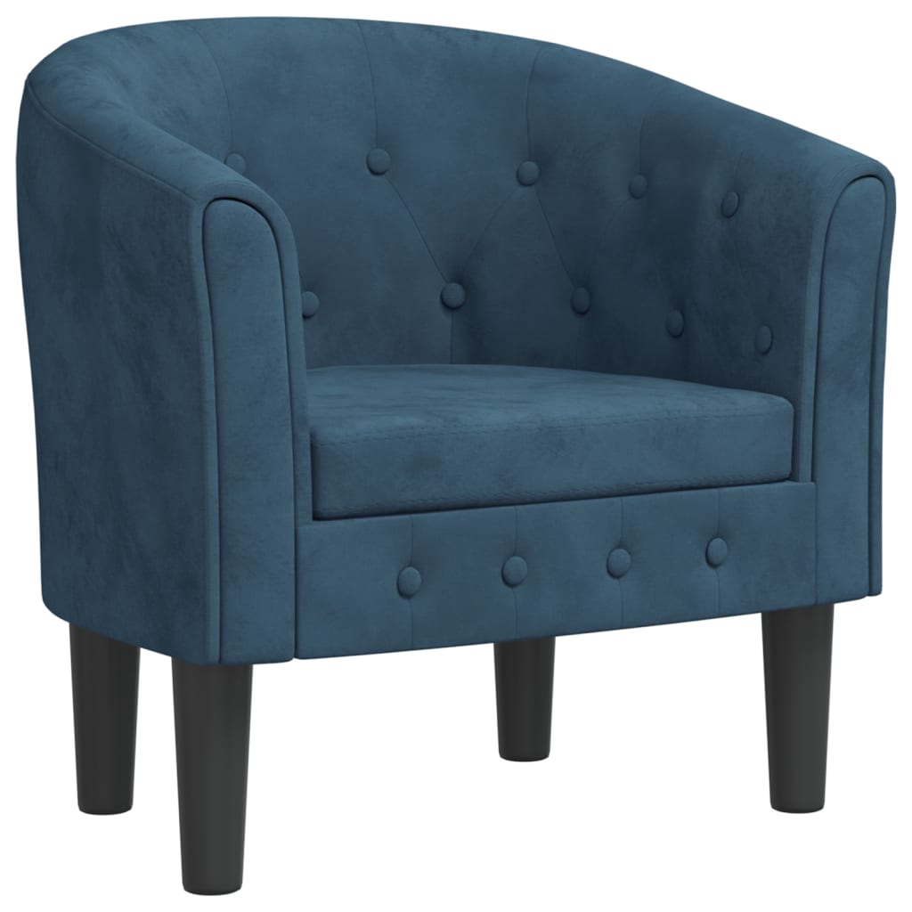 Kuipstoel fluweel donkerblauw is nu te koop bij PeponiXL, paradijselijk wonen!
