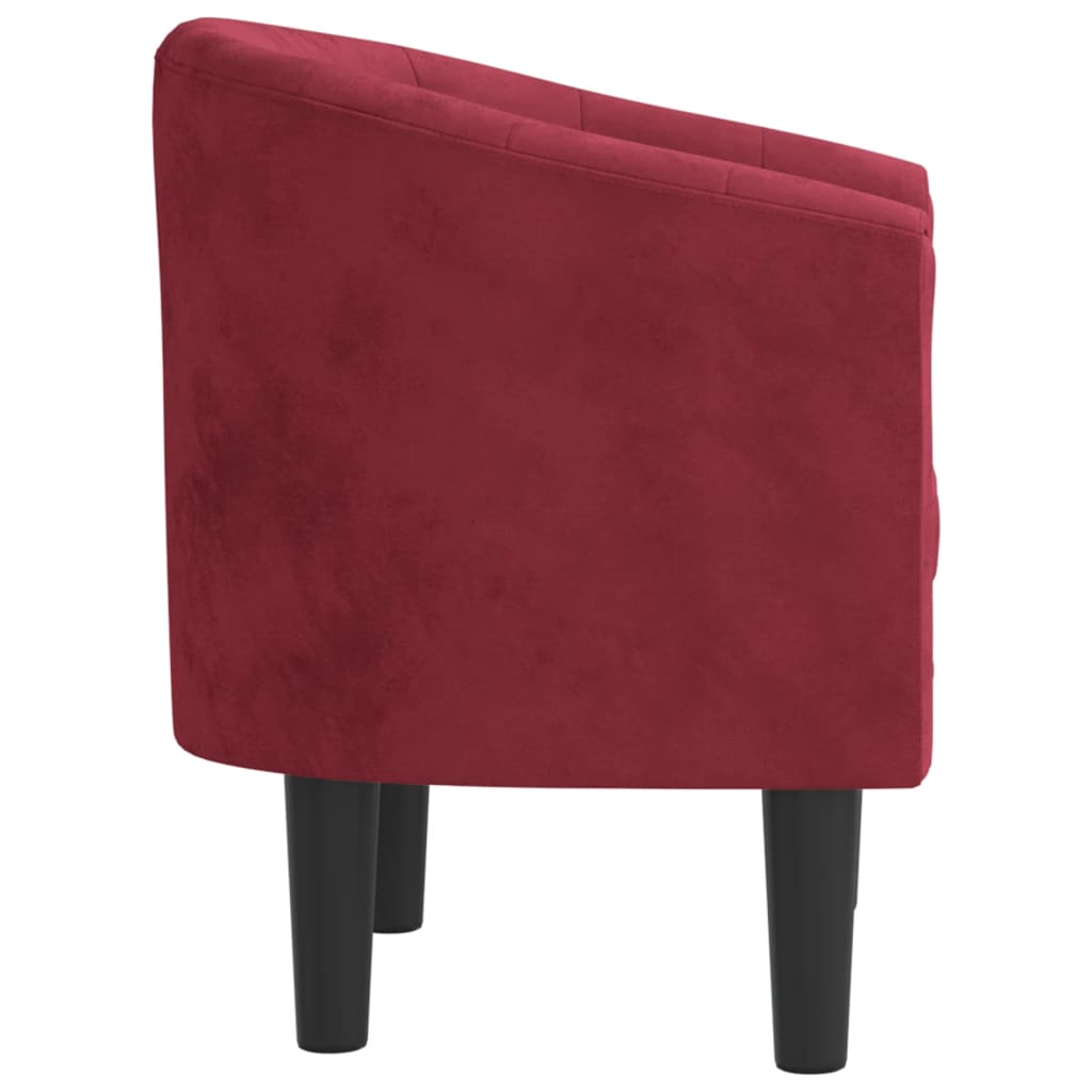 Kuipstoel fluweel wijnrood is nu te koop bij PeponiXL, paradijselijk wonen!