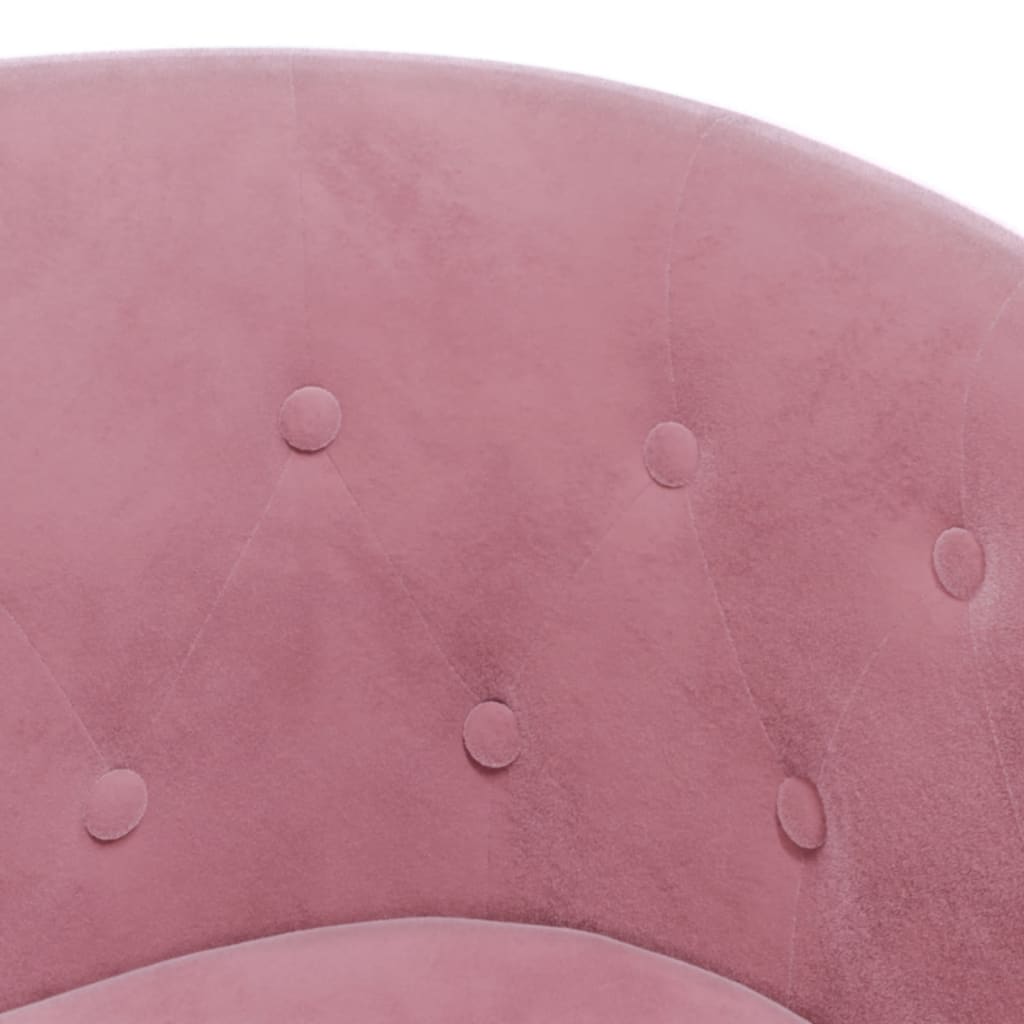 Kuipstoel met voetenbank fluweel roze is nu te koop bij PeponiXL, paradijselijk wonen!