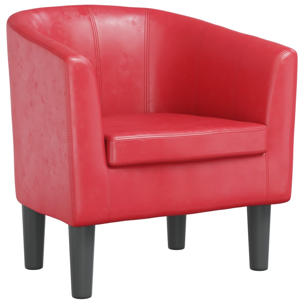Kuipstoel kunstleer rood is nu te koop bij PeponiXL, paradijselijk wonen!
